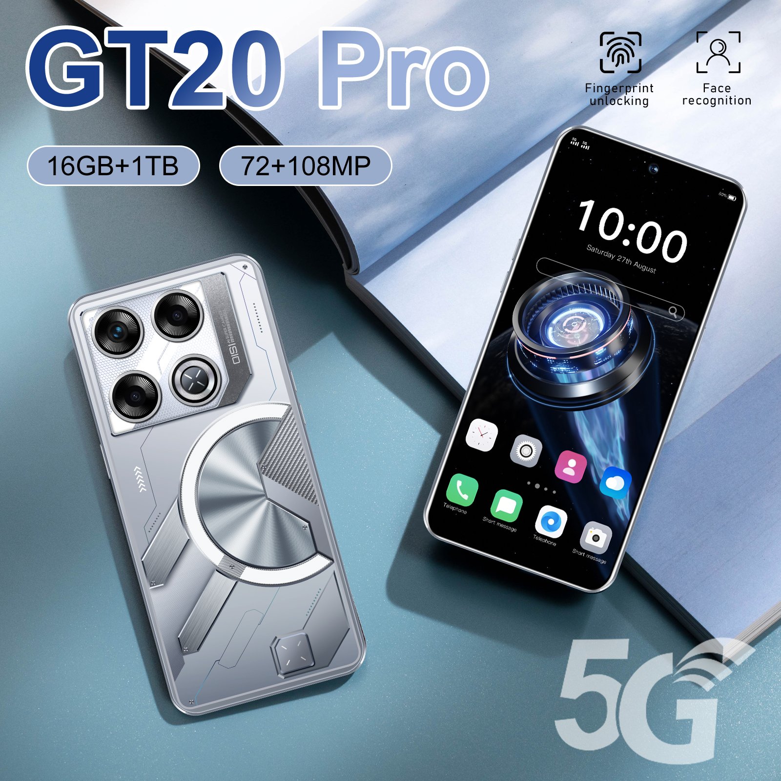 OEM Smart Phones Cheap Smartphones Celulares Original Cellphones Android Phone GT20 Pro 3G Y 4G Unlocked Smartphone